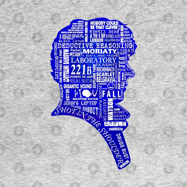 Sherlock blue typography - by erndub by erndub